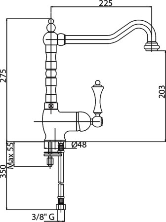Смеситель для кухонной мойки Cezares Margot MARGOT-LLM2-02-M 