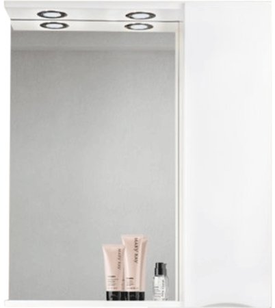 Зеркало со шкафом BelBagno MARINO-SPC-800/750-1A-BL-P-R 80 с подсветкой Bianco Lucido 