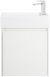 Тумба с раковиной BelBagno KRAFT MINI-500/260-1A-SO-BO-L Bianco Opaco 