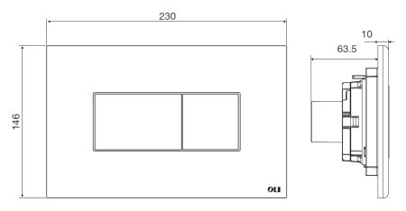Кнопка смыва OLI Karisma 641017 черная, кнопка хром 