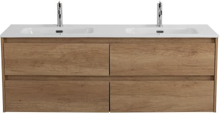 Тумба с раковиной BelBagno KRAFT-1400-4C-SO-2-RNN Rovere Nebrasca Nature 