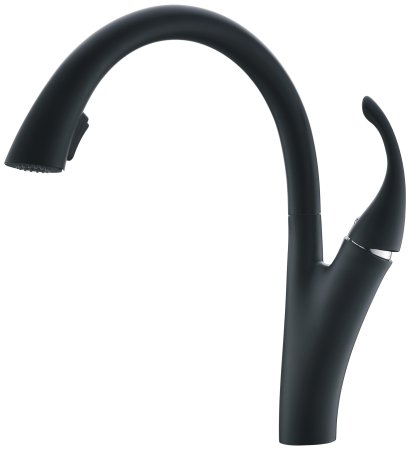 Смеситель однорычажный для кухни BLACK HAIBA HB70180-7 черный 