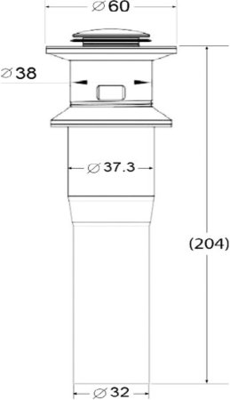 Донный клапан BelBagno BB-PCU-02-IN click-clack Сатин 