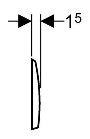 Кнопка смыва Geberit Kappa 50 115.258.00.1 нержавеющая сталь 