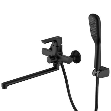 Смеситель Lemark Ursus LM7251BL для ванны с душем, черный матовый 