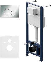 Инсталляция AM.PM Pro I012704.9051 для подвесного унитаза с клавишей смыва Хром Инсталляция AM.PM Pro I012704.9051 для подвесного унитаза с клавишей смыва Хром