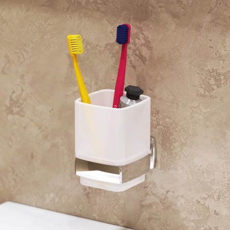 Стакан для зубных щеток AM.PM Gem A9034300 Хром Белый 