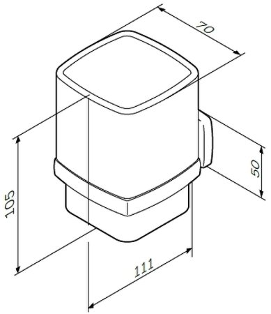 Стакан для зубных щеток AM.PM Gem A9034300 Хром Белый 