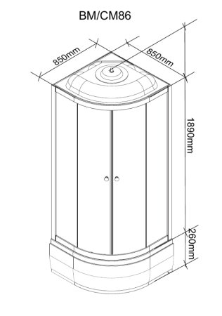 Душевая кабина Parly Bianco BM86 