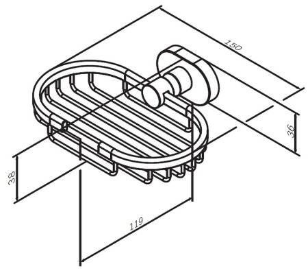 Мыльница AM.PM Sense A7434600 Хром 