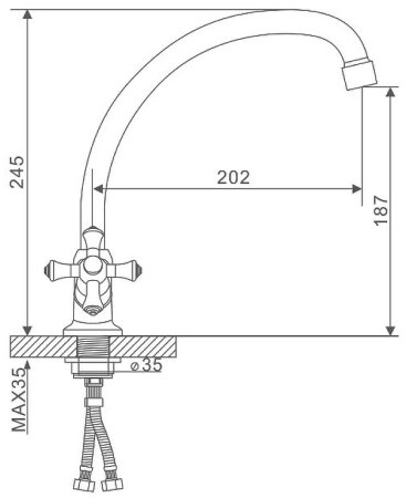 Смеситель для кухни Gappo G46 G4046 Хром 
