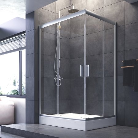 Душевой уголок AM.PM Gem 120x90 W90G-404-120290-MT профиль Хром матовый стекло прозрачное 