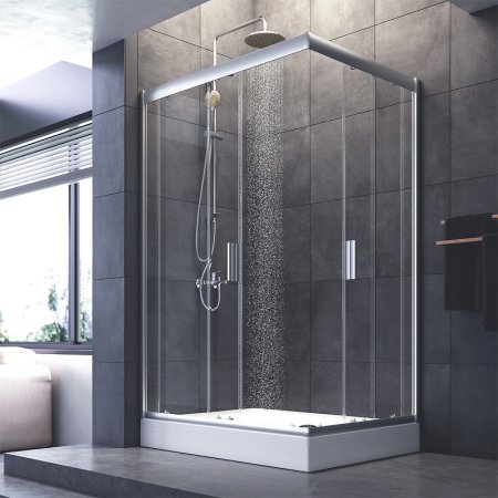 Душевой уголок AM.PM Gem 120x90 W90G-404-120290-MT профиль Хром матовый стекло прозрачное 