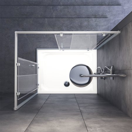 Душевой уголок AM.PM Gem 120x90 W90G-404-120290-MT профиль Хром матовый стекло прозрачное 