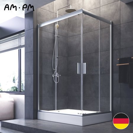 Душевой уголок AM.PM Gem 120x90 W90G-404-120290-MT профиль Хром матовый стекло прозрачное 
