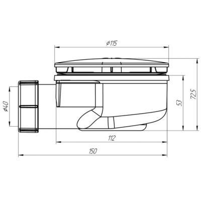 Сифон для поддона Акватон Калифорния1A212205XX000 