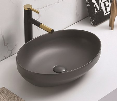 Раковина-чаша CeramaLux 50 78590MDH Серая матовая 