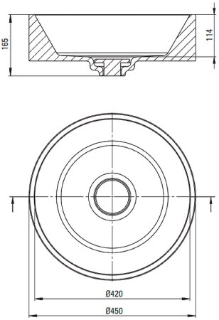 Раковина-чаша Deante Miran 45 CDR_6U4S Белая 