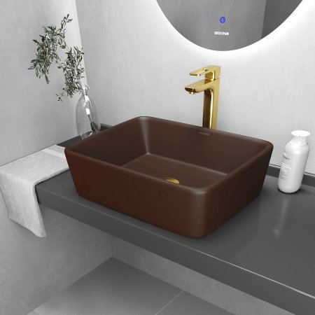 Раковина-чаша Grossman Color 48 GR-3016BRM Коричневая матовая 