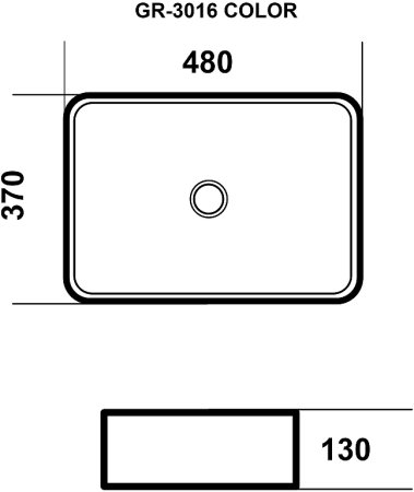 Раковина-чаша Grossman Color 48 GR-3016BRM Коричневая матовая 