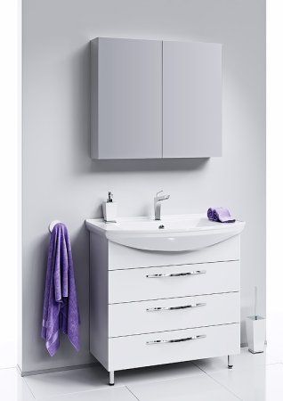 Тумба под раковину Aqwella Аллегро 75 Agr.01.07/3 Белая 