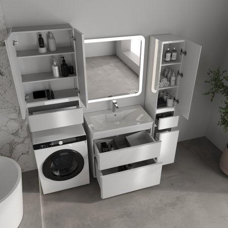 Колонна универсальная STYLE LINE "Атлантика 35" с корзиной, Люкс Плюс белый глянец 