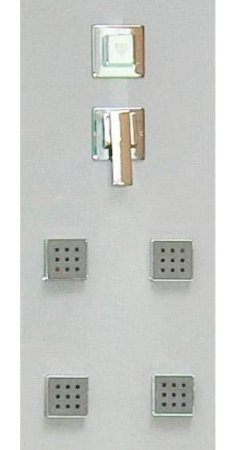 Душевая кабина Bas Арона (белая стенка, рифленое стекло) 