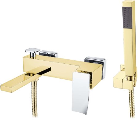 Смеситель для ванны Boheme Q 143-GCR.2 Золото Хром 