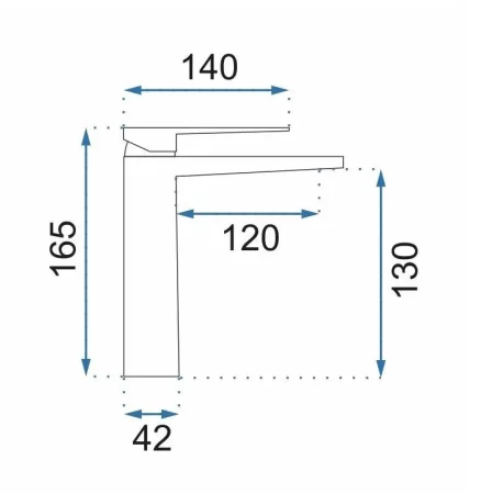 Смеситель для раковины без донного клапана Rea Parker REA-B4811 