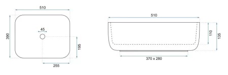 Раковина 51х39 см Rea Demi REA-U1953 