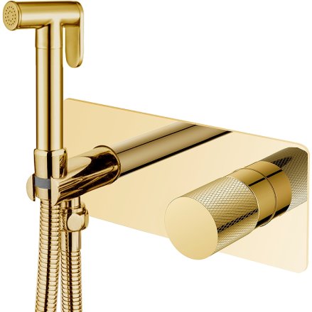 Гигиенический душ со смесителем Boheme Stick 127-GG.2 Золото 