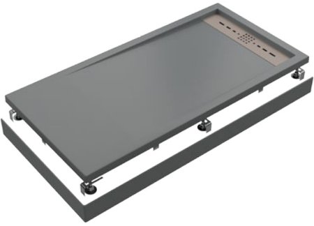 Душевой поддон из искусственного камня Creto Scala 120x80 3-0001 Серый 