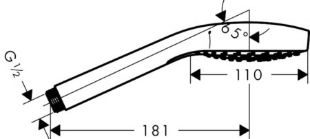 Ручной душ Hansgrohe Croma Select S 26803400 Хром Белый 
