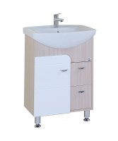 Тумба с раковиной Onika Стиль 60.13, белый/ясень шимо светлый