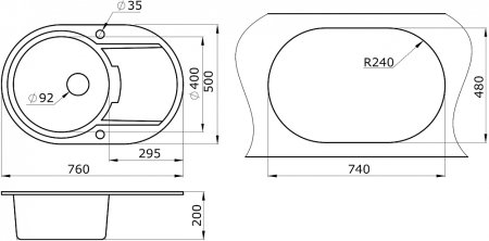 Мойка кухонная Paulmark Fittich PM317650-GR серый 
