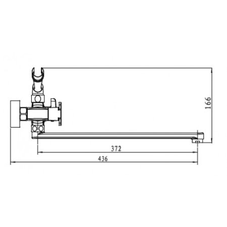 Смеситель для ванны Kaiser Cuatro 58055 универсальный Хром 
