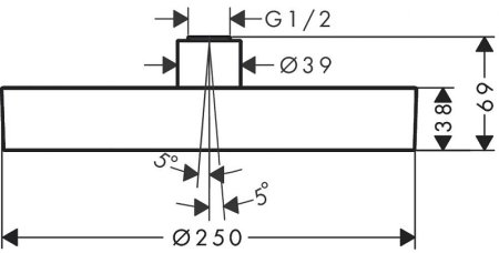 Верхний душ Hansgrohe Rainfinity 26229700 Белый матовый 