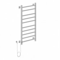 Полотенцесушитель Ника STEP-2 100/50 RAL9016 электрич.кабельны, белый матовый левый тэн