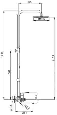 Душевая система Frap H49 F2449 Белая Хром 