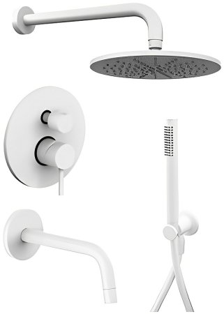Душевая система Paffoni Light KITLIG019BO139 Белая матовая 