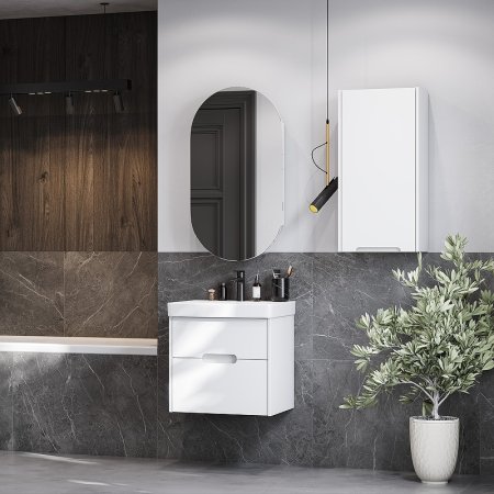 Подвесной шкаф Aquaton Оливия 35 R 1A254703OL01R Белый матовый 