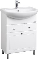 Тумба под раковину Aquaton Норма 61 1A054901NO010 с бельевой корзиной Белая