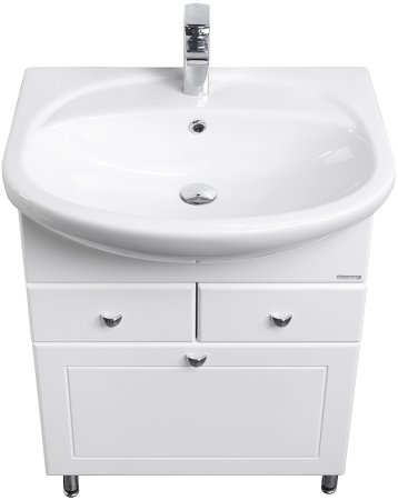 Тумба под раковину Aquaton Норма 61 1A054901NO010 с бельевой корзиной Белая 