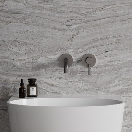 Смеситель Omnires Y Y1215HGR скрытого монтажа для раковины, графит 