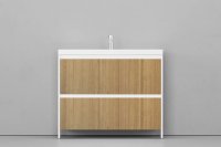 Тумба с раковиной напольная VELVEX Klaufs 100.2Y шатане-белый