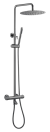 Душевая система с термостатом Boheme UNO 468-T-SGM антрацит 