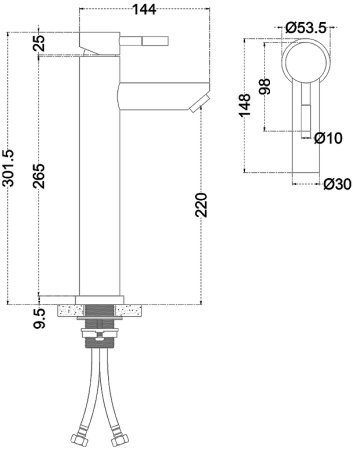 Смеситель для раковины Melana Tondo F610102PVD-Br Бронза 