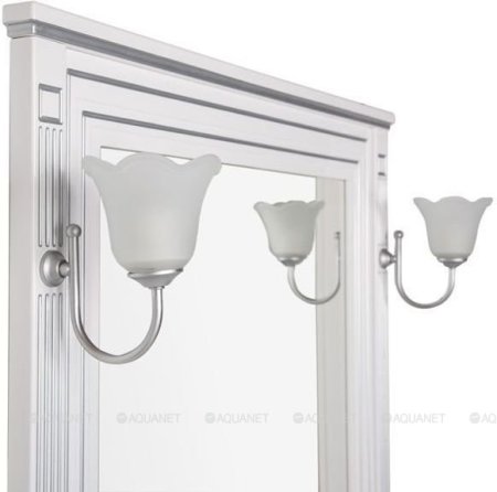 Зеркало Aquanet Паола 90 белый/серебро 