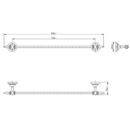 Полотенцедержатель Melana MLN-820001 Хром Золото 