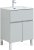 Тумба с раковиной Aquanet Алвита New 60 1 ящик, 2 дверцы, серый 